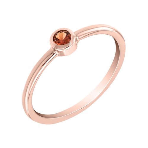 Zlatý minimalistický prsten s padparadscha safírem Emilien