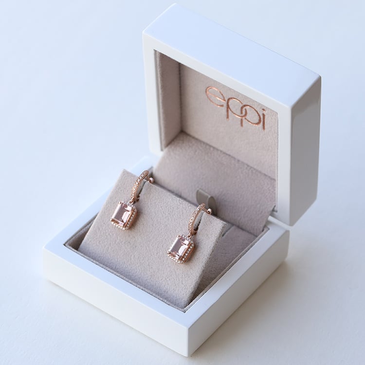 Náušnice z růžového zlata 73668