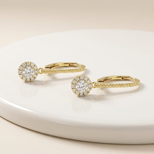 Stříbrné náušnice s lab-grown diamanty Mona