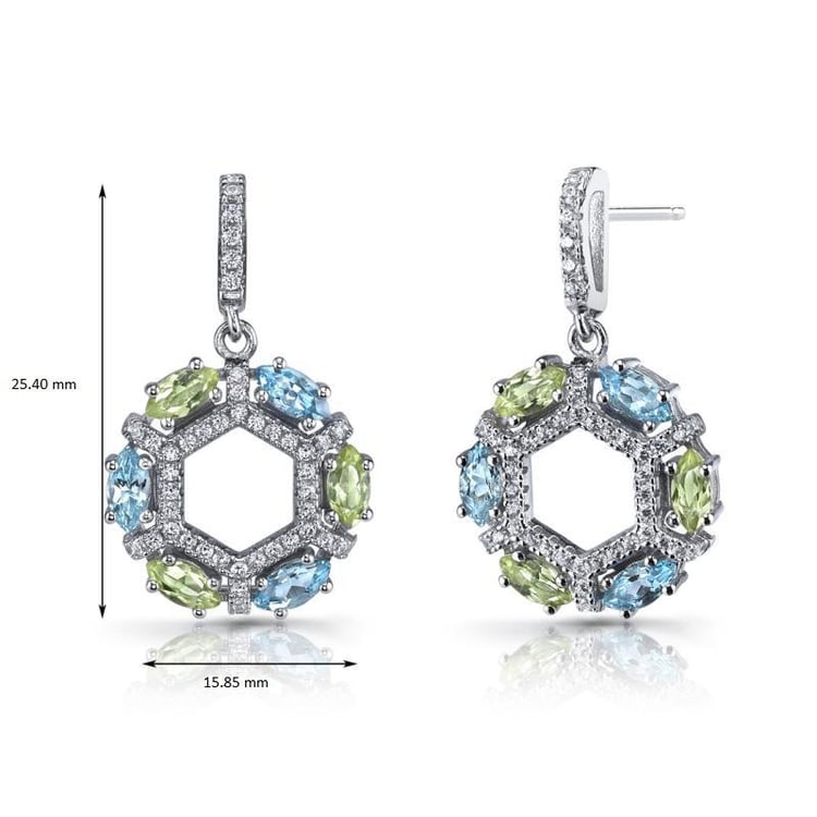 Náušnice s drahokamy Ambidextra 8247