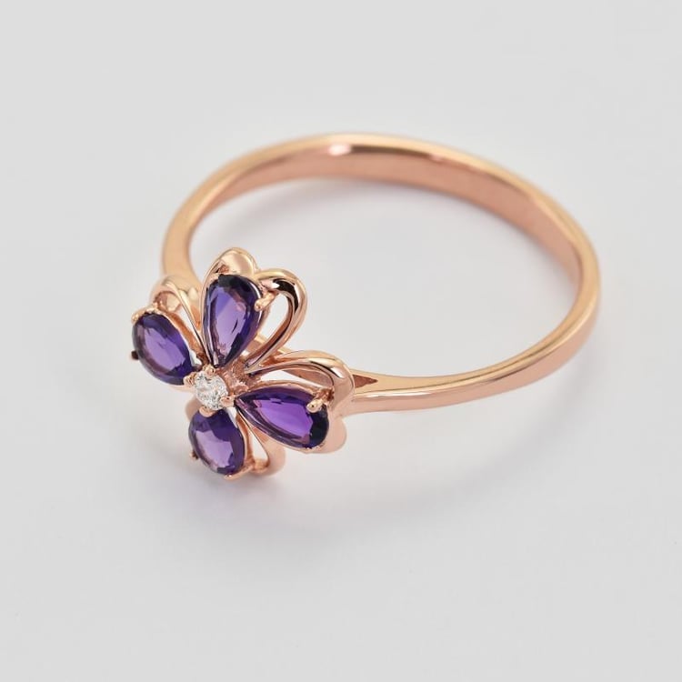 Prsten s ametysty 26536