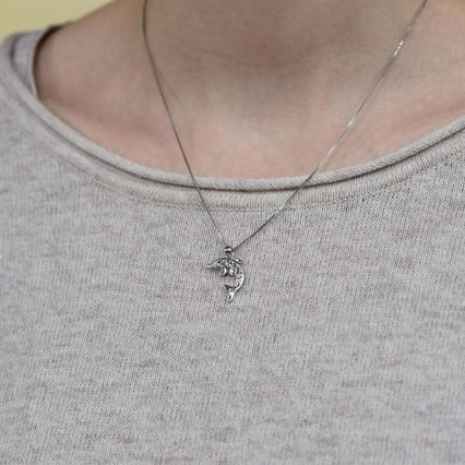 Stříbrný přívěsek ve tvaru delfínka Defience