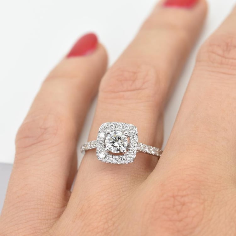 Diamantový zásnubní prsten ze zlata Deity 46538