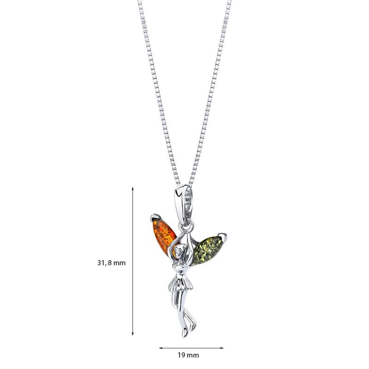 Jantarový přívěsek s vílou 25419