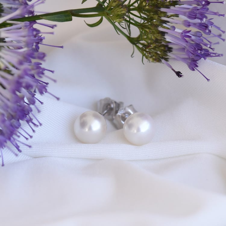 Zlaté perlové náušnice 82648