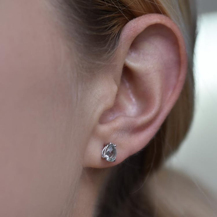 Náušnice s pear ametysty 22780