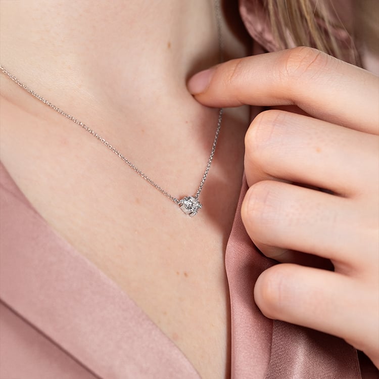 Cluster náhrdelník s lab-grown diamanty Edom 152127