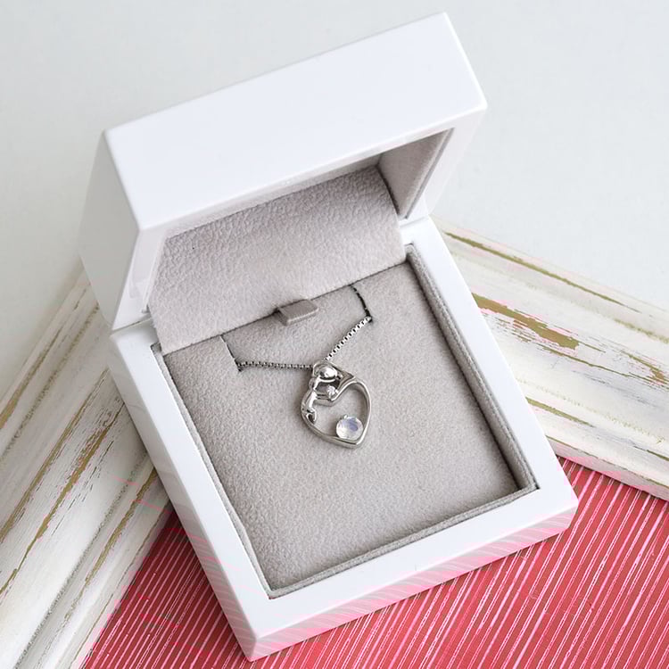 přívěsek matka a dítě s měsíčním kamenem 84445