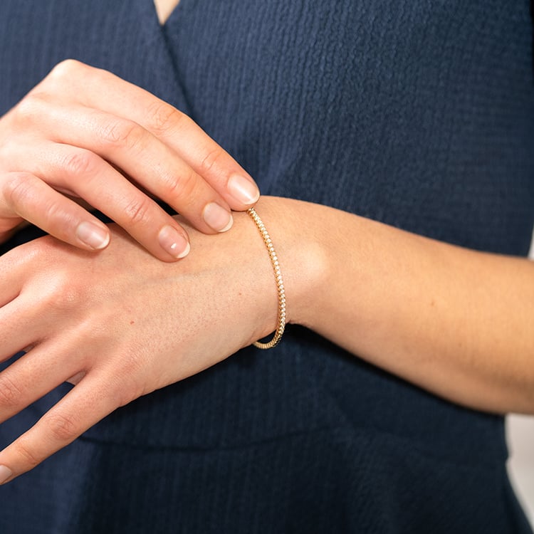 Zlatý flexi náramek s diamanty Roberts 150259