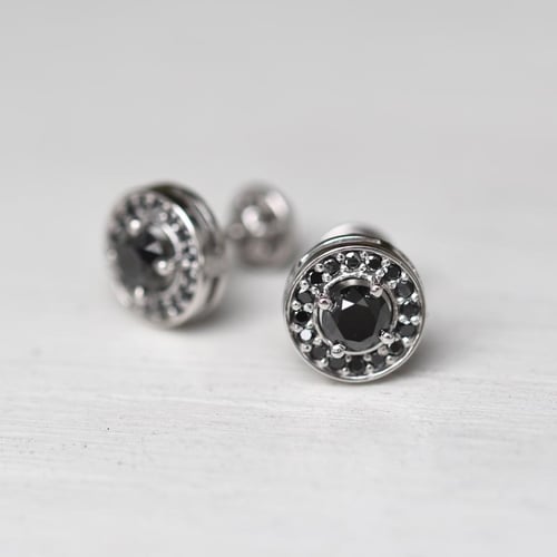 Zlaté pecky s černými diamanty Zulfikar