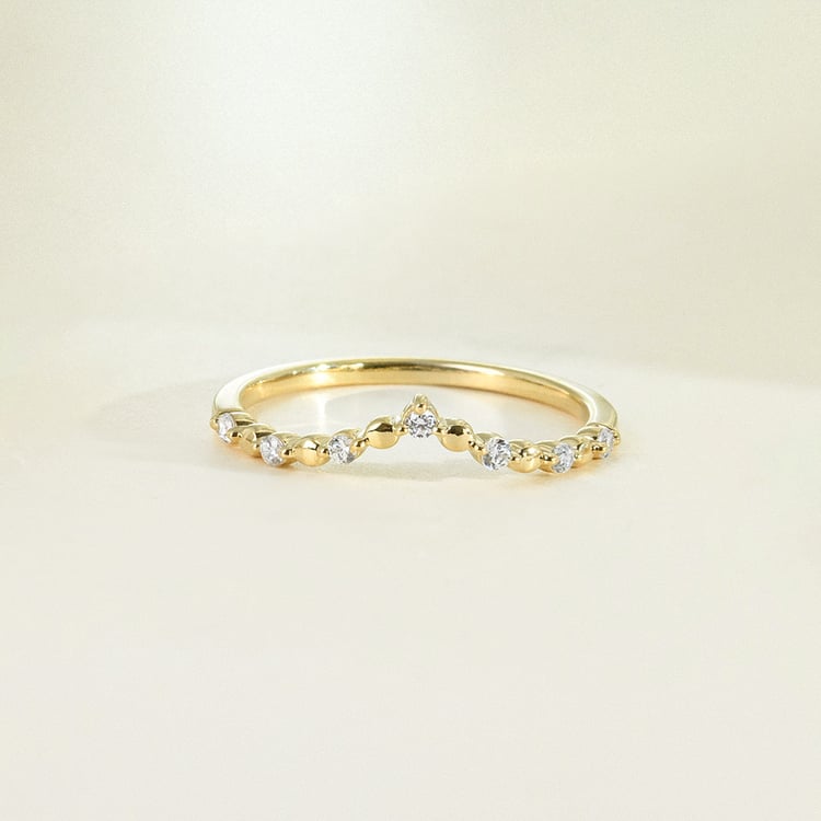 Zlatý prsten s lab-grown diamanty Eveline 163601