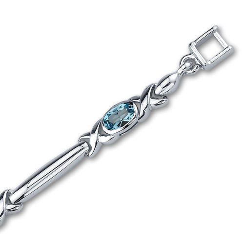 Stříbrný topazový náramek Lacew 10122