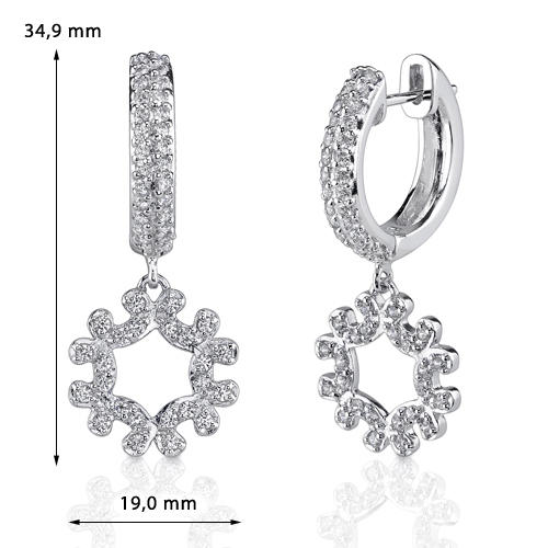 Stříbrné náušnice se zirkony 3422