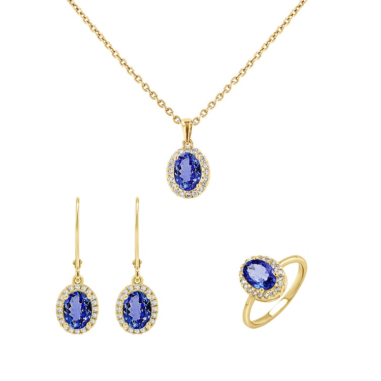 Tanzanitová kolekce šperků s diamanty Bizot 146854