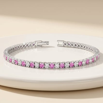 Elegantní stříbrný náramek se safíry Pamela