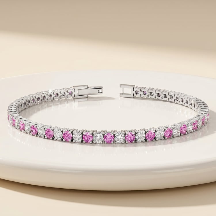 Elegantní stříbrný náramek se safíry Pamela 167019