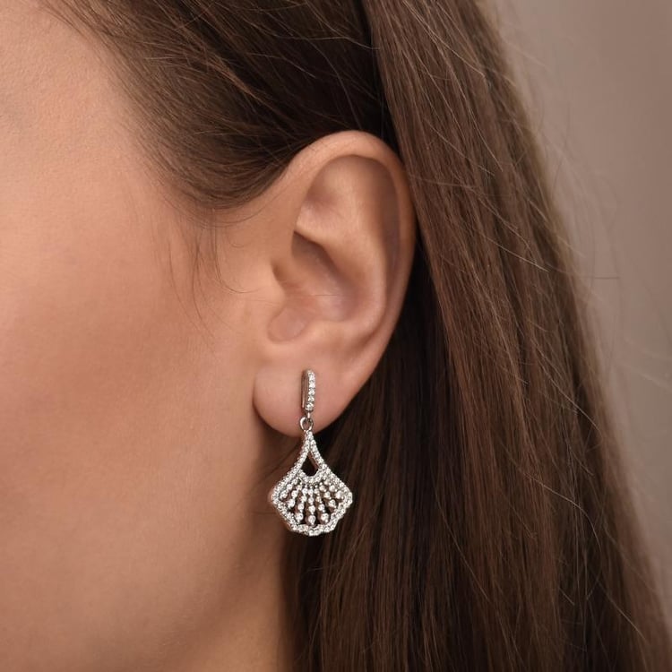 Visací náušnice ze stříbra 35887