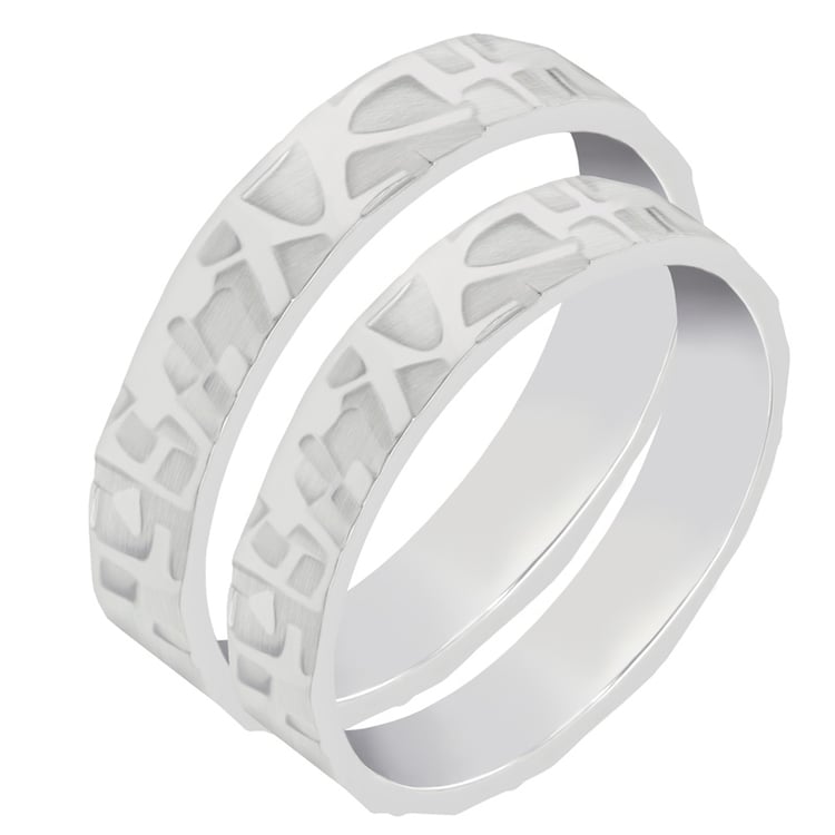 Reliéfní snubní prsteny ze zlata Zendoro 37755