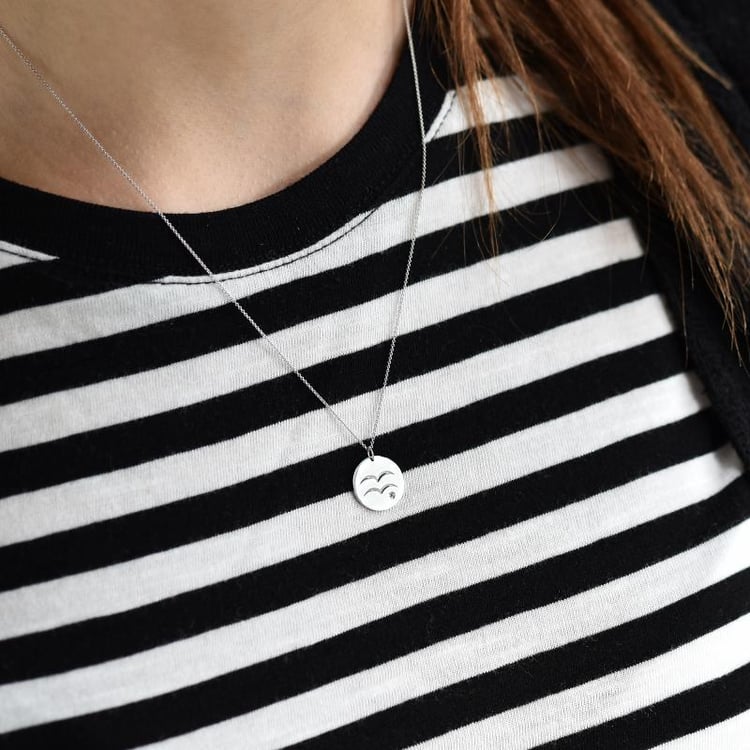 Zlatý přívěsek se znamením a akvamarínem 40007