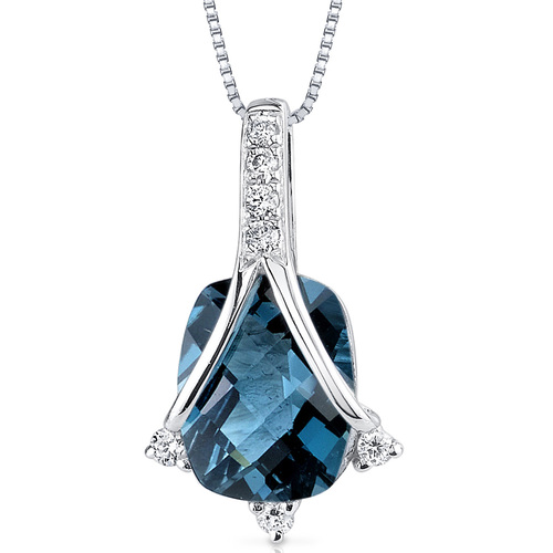 Londýnský topaz v přezce ze zlata s diamanty Ayline