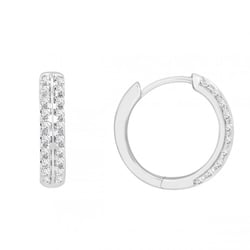 Zlaté kruhové náušnice s diamanty Minu