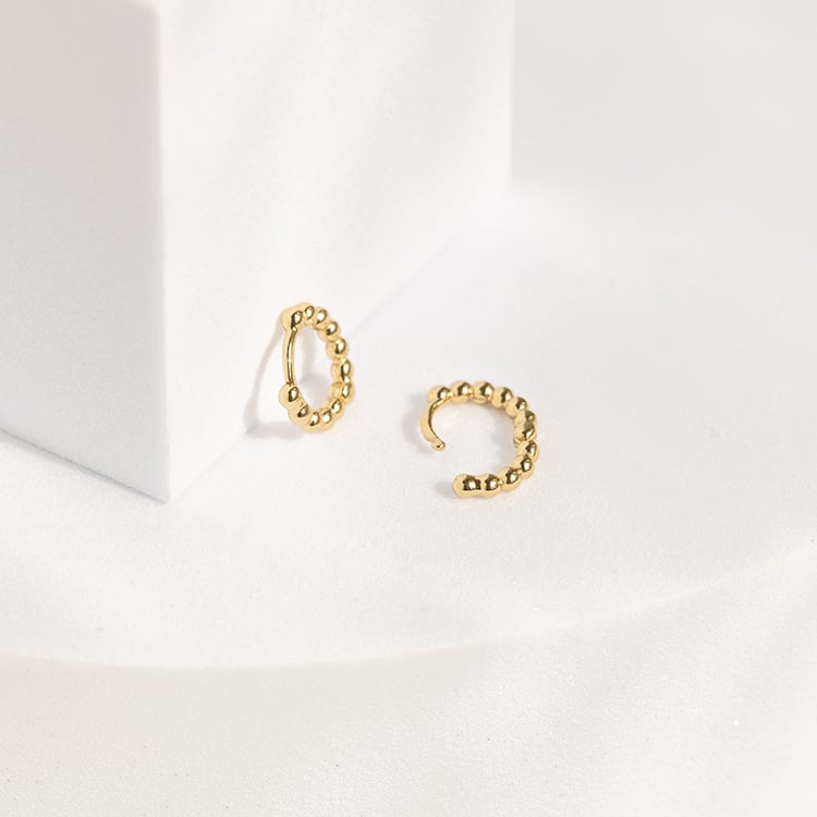 Kruhové kuličkové náušnice ze stříbra Darlyn 143500