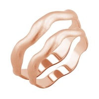 Matné vlnité snubní prsteny ze zlata Keller