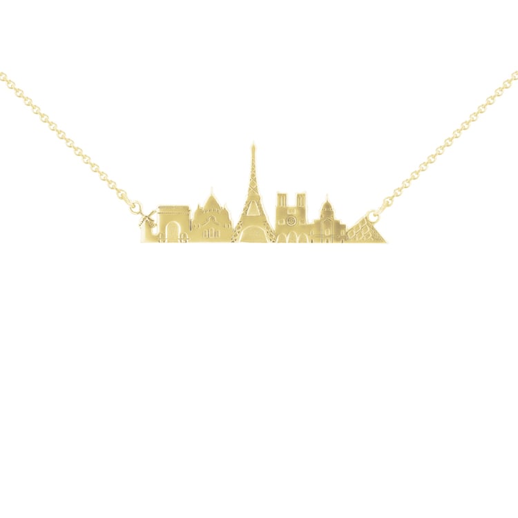 Zlatý či platinový náhrdelník města Paříž 107222