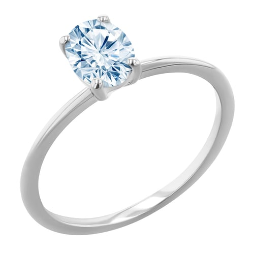 Elegantní zásnubní prsten s oval akvamarínem Frost
