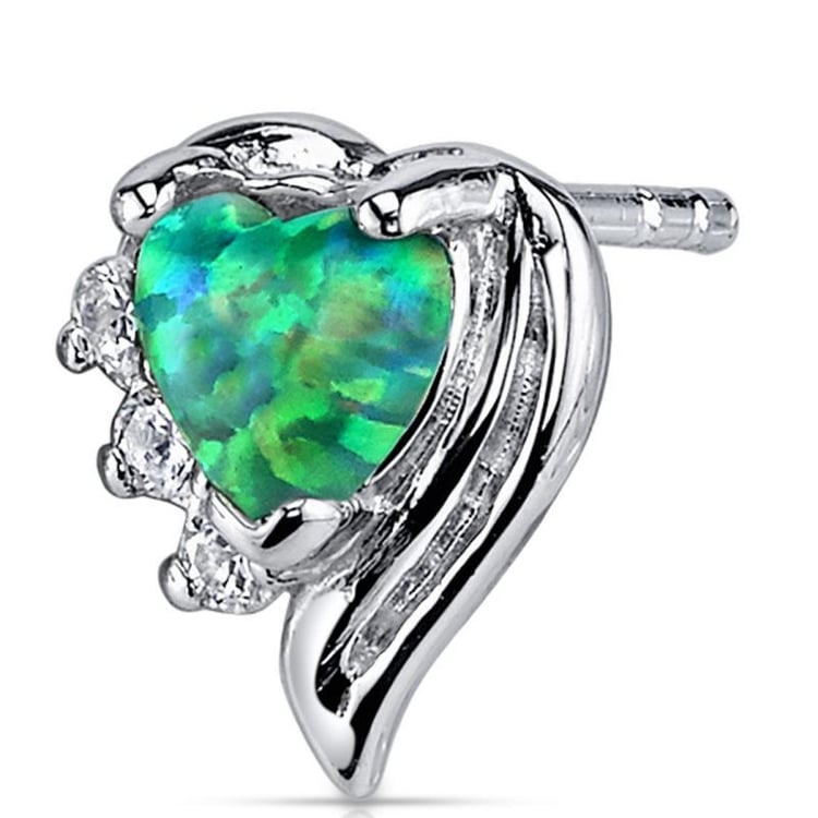 Stříbrné náušnice s opály 2907