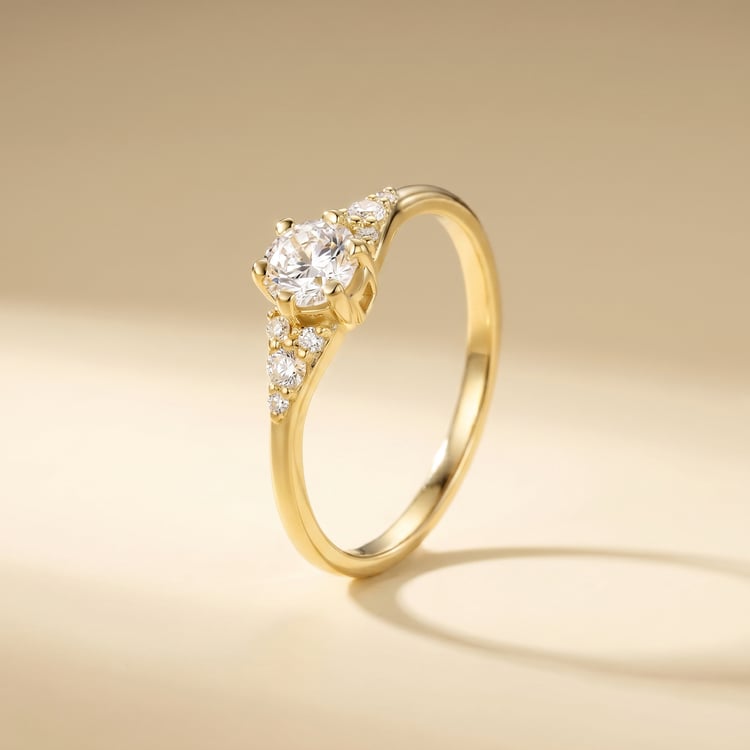 Zásnubní prsten s výběrem písmene a diamanty Diana 166801