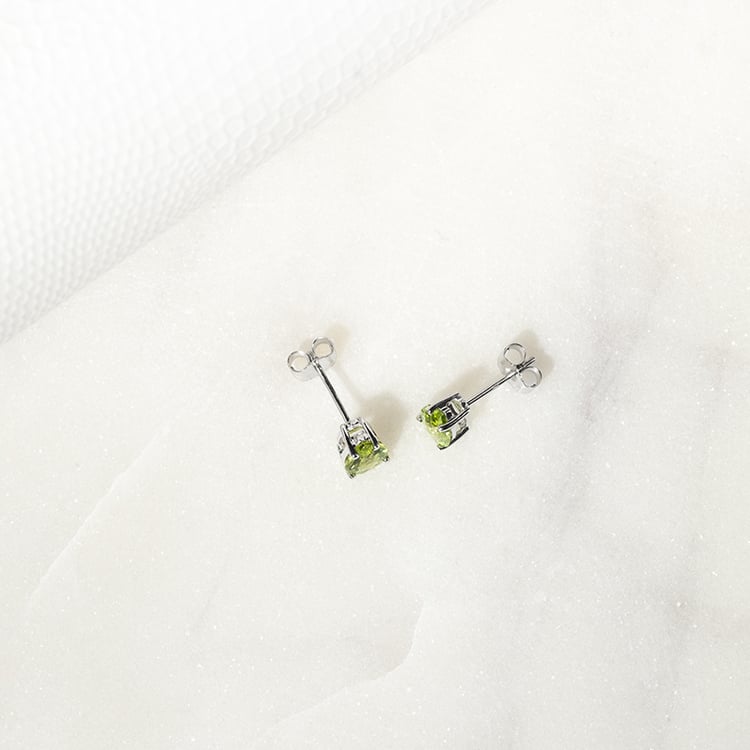 Olivínové slzy ve zlatých náušnicích Reata 132637