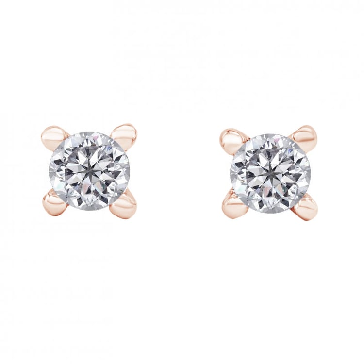 Napichovací náušnice s 0.20ct diamanty Habika