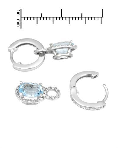 Náušnice s topazy a diamanty 1591