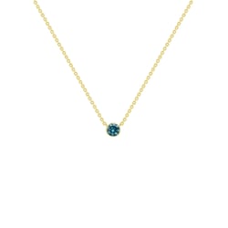Minimalistický náhrdelník s modrým diamantem Glosie