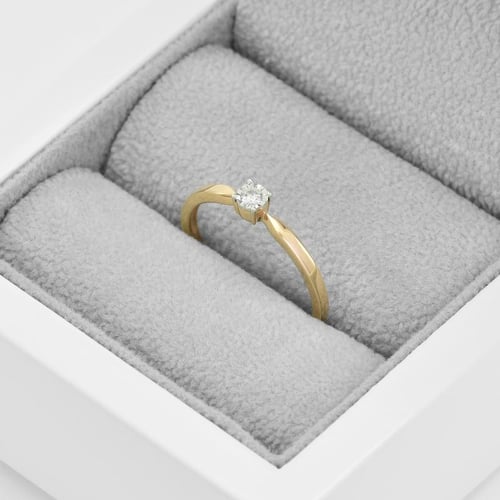 Stříbrný elegantní prsten s lab-grown diamantem Ximena