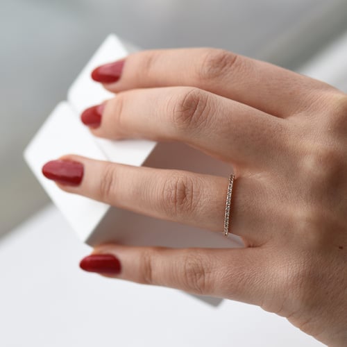 Zlatý eternity prsten s 1.50 mm lab-grown diamanty Otila