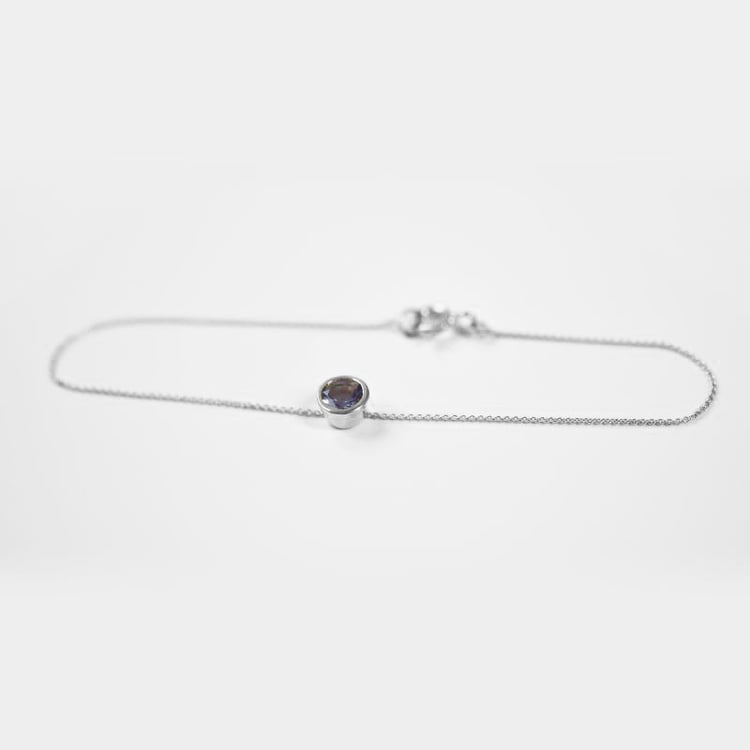 Tanzanitový náramek z platiny 71696