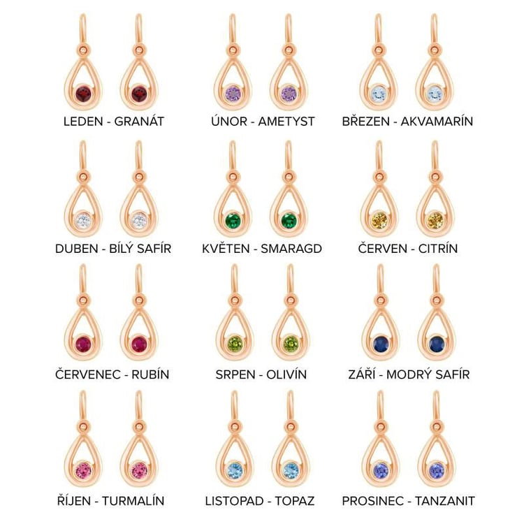 Náušnice pro holčičky z růžového zlata 74460