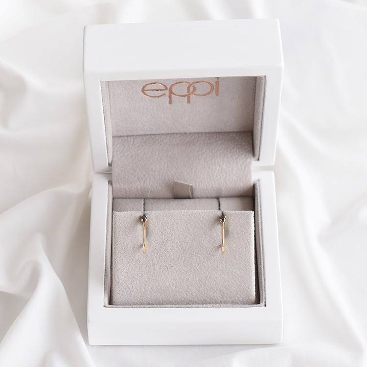 Náušnice s černými diamanty 93798