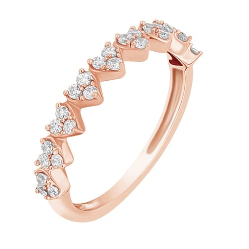 Srdíčkový eternity prsten s lab-grown diamanty Mihai