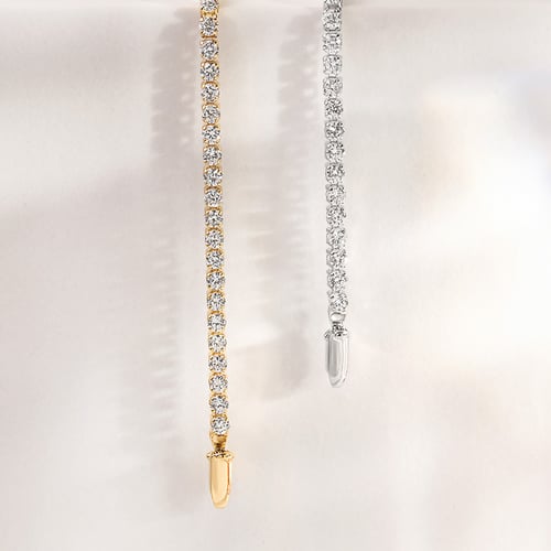 Zlatý tenisový náramek s lab-grown diamanty Shimayra