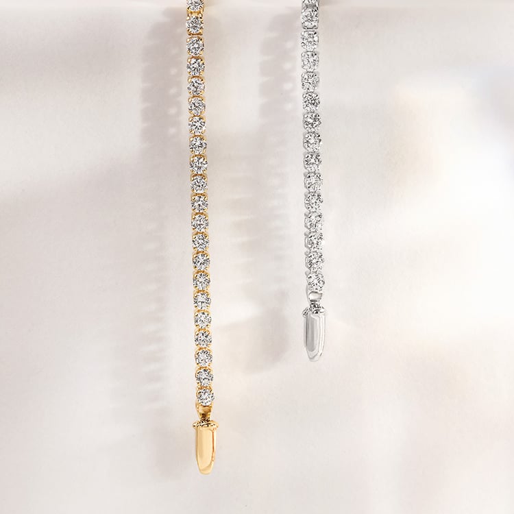 Zlatý tenisový náramek s lab-grown diamanty Shimayra 156075