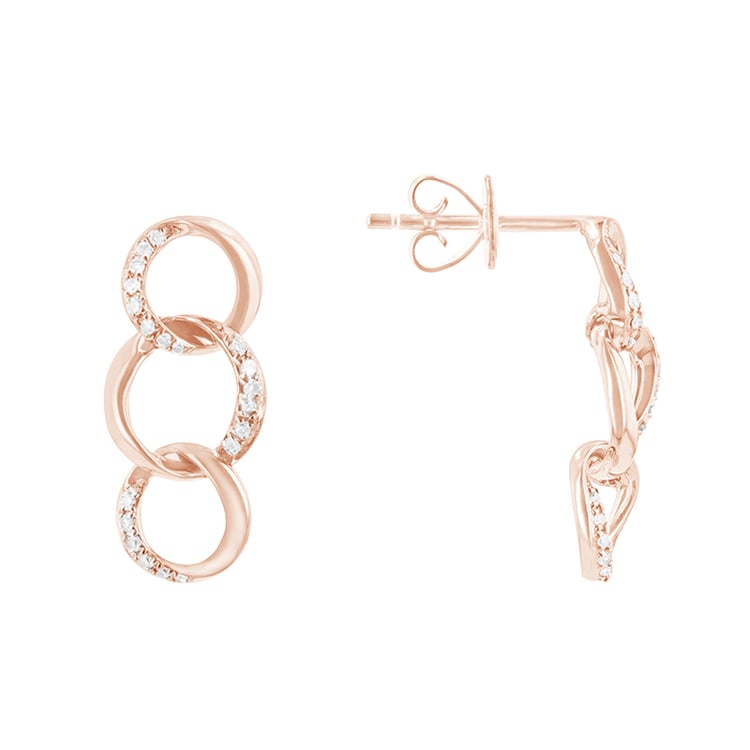 Zlaté náušnice s diamanty 87489