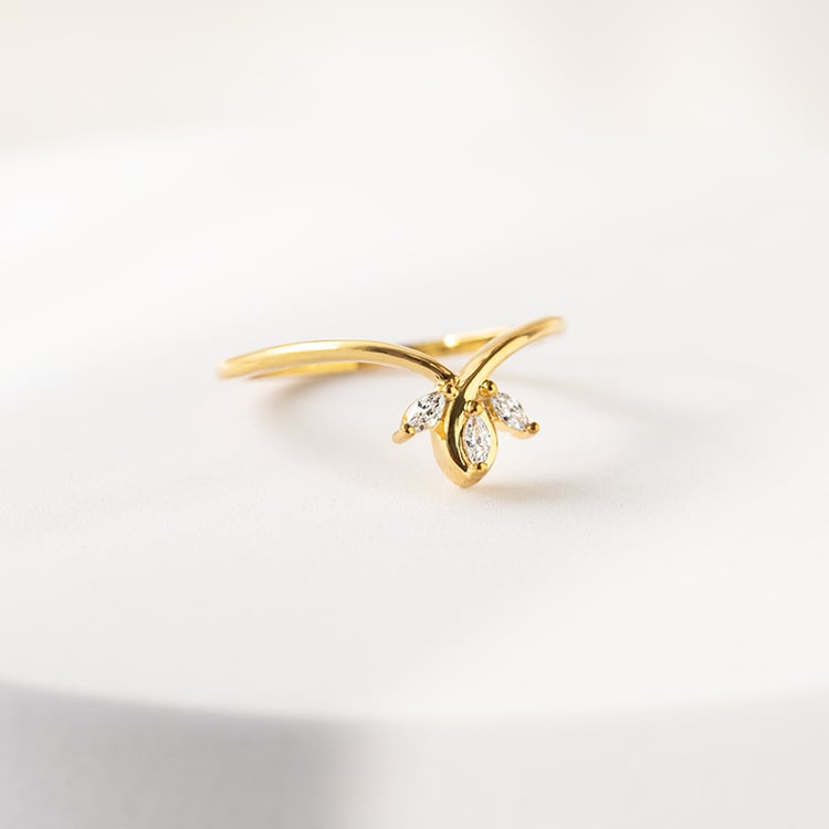 Vykrojený prsten s marquise lab-grown diamanty Riori 141411