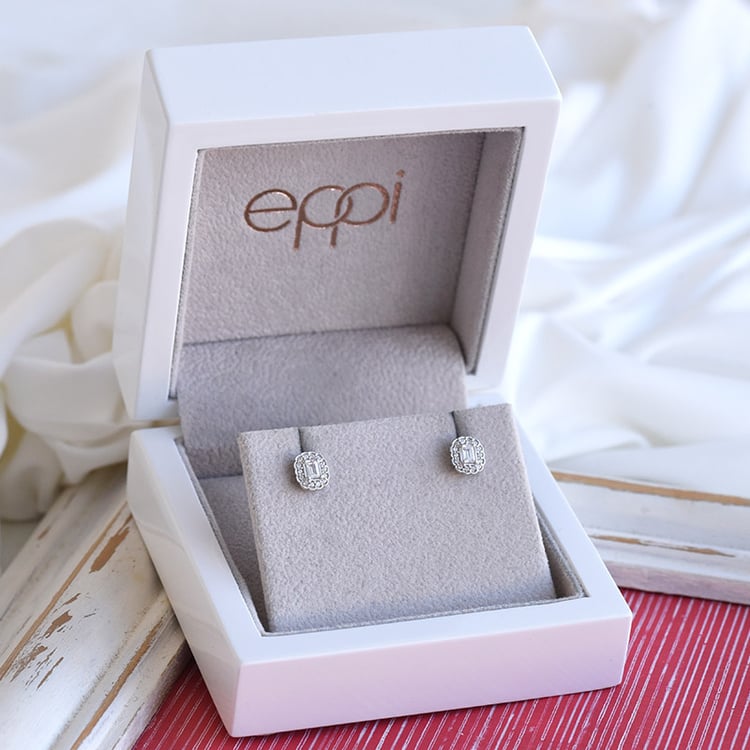 Elegantní diamantové náušnice 85766