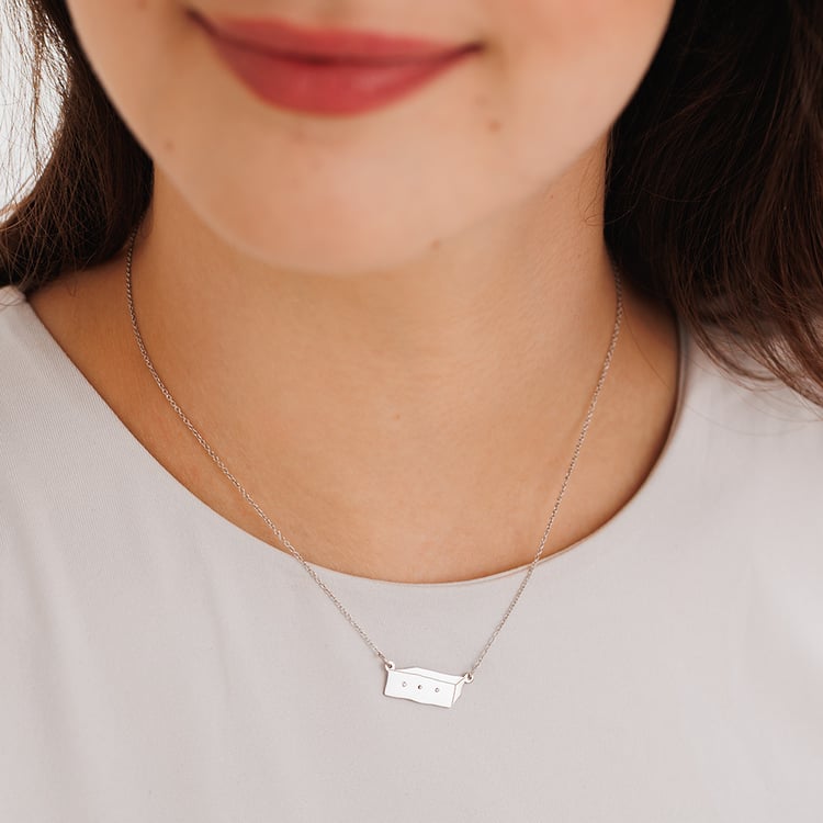 Stříbrný náhrdelník s krabicí Malý princ 157457