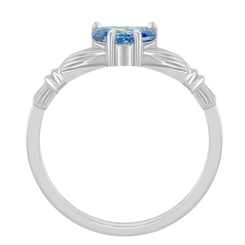 Zlatý claddagh prsten s topazem a diamantem Norie