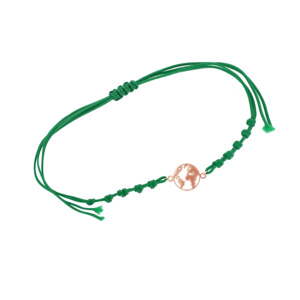 Šňůrkový náramek s mapou světa Globe