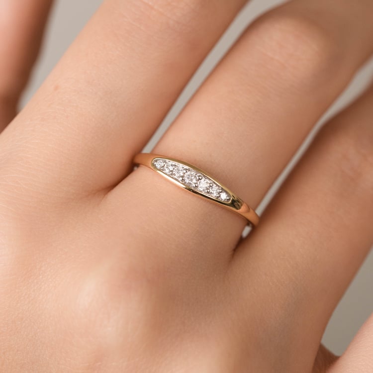 Zlatý prsten s lab-grown diamanty 165725